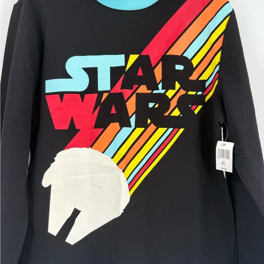 Disney Parks Throwback Retro Sweatshirt Millennium Falcon Crewneck Galaxy 80’s